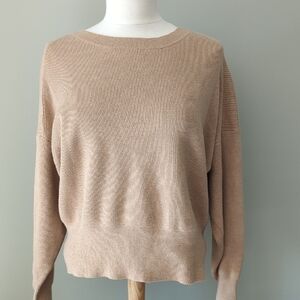J. Crew Women's Tan Crew Neck Sweater. Size Medium